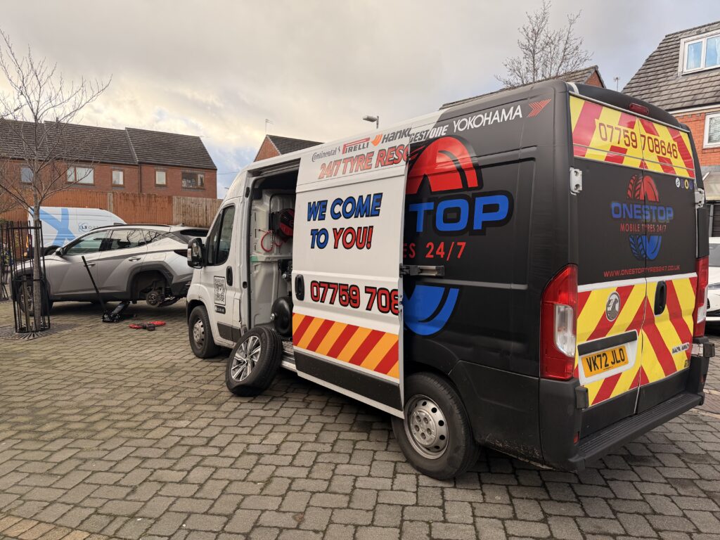 Looking for Mobile Tyre Fitting Grasscroft? One Stop Mobile Tyres offers fast emergency tyre replacement, puncture repair and roadside assistance.