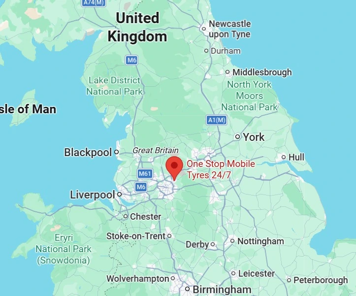 emergency mobile tyre fitting in Ashton‑under‑Lyne