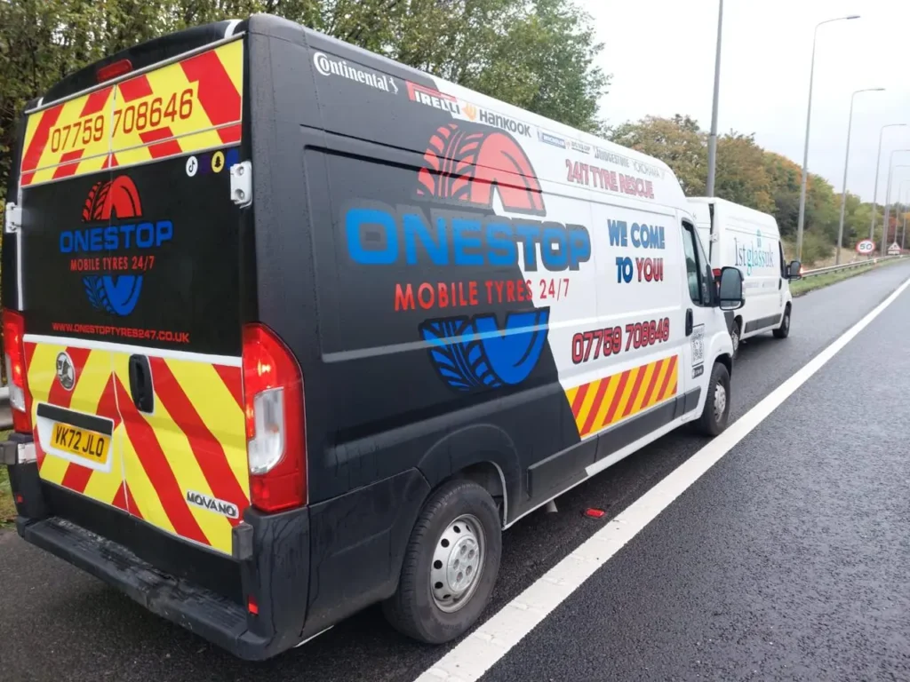 mobile tyre fitting Glossop van service